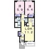 エルミタ－ジュ蘭（行田市大字若小玉） 2LDKの間取り