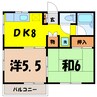 プティメゾン（深谷市上野台） 2DKの間取り