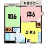 ハイツ円行A/B（深谷市東方） 2DKの間取り