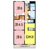 ニューセンチュリーマンションA/B（深谷市上野台） 3DKの間取り