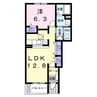 サザンクロス（行田市城西） 1LDKの間取り