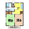 コーポマキ（深谷市東方） 2DKの間取り