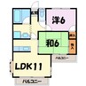ファミールカンダ（行田市栄町） 2LDKの間取り