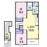 サウスヴァレー（行田市大字谷郷） 2LDKの間取り