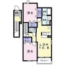 ヴィラ・プロヴァンスＡ（行田市緑町） 2LDKの間取り