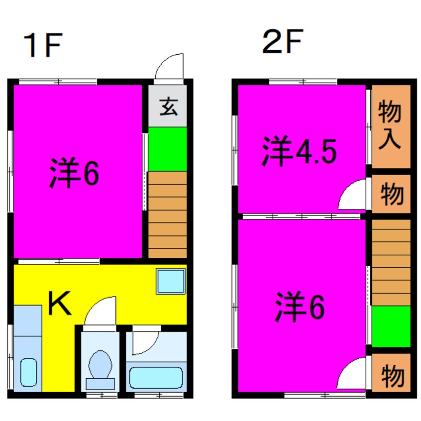 間取図 ストーンズ熊谷A/B（熊谷市西野）