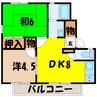 アーバンハイツシオンAB 2DKの間取り