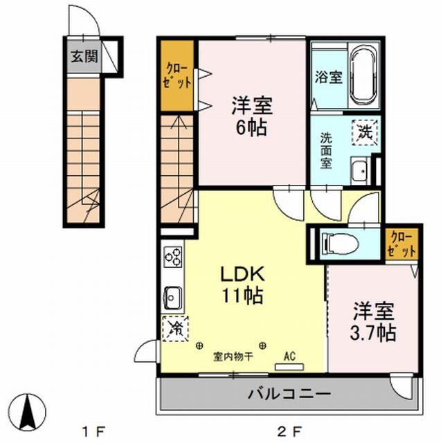 間取り図 レディアンスD（熊谷市中西）