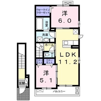 間取図 パストラル　山（行田市佐間）