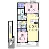 パストラル　山（行田市佐間） 2LDKの間取り