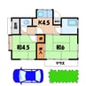 石原平屋戸建（熊谷市石原） 2Kの間取り