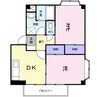 プランタンハイツ 2DKの間取り
