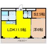 ピアレス 1LDK+Sの間取り