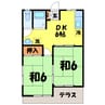 スカイパレス池田（熊谷市別府） 2DKの間取り