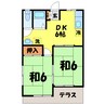 スカイパレス池田（熊谷市別府） 2DKの間取り