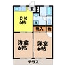 ペアシティ栗原 2DKの間取り