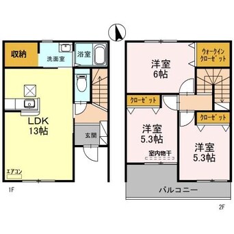 間取図 レディアンス熊谷Ⅱ（熊谷市円光）