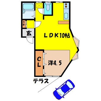 間取図 タカノコーポ（鴻巣市北新宿）