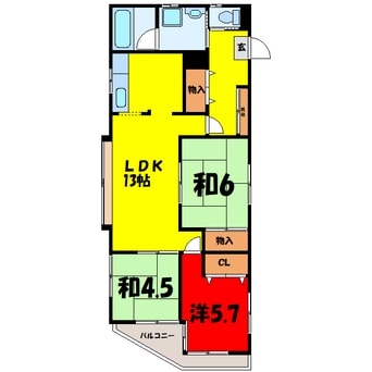間取図 新ブルースカイハイツ（熊谷市河原町）