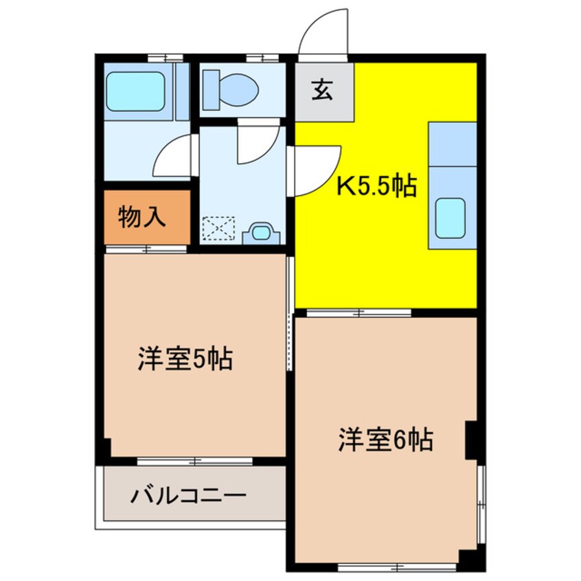 間取図 オリエンタルハイツ（熊谷市中央１丁目）