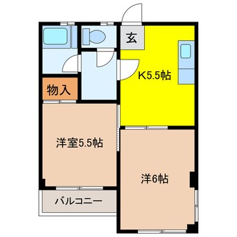 間取図 オリエンタルハイツ（熊谷市中央１丁目）