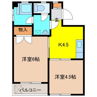 間取図 オリエンタルハイツ（熊谷市中央１丁目）