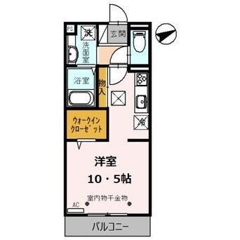 間取図 Ｄ－ｒｏｏｍ　Ｆｌｏｗｅｒ（深谷市田所町）