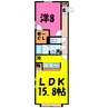 クレイ・キューブ（熊谷市拾六間） 1LDKの間取り