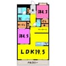 APL Ⅲ（アルムプレミアムリビング Ⅲ） 2LDKの間取り