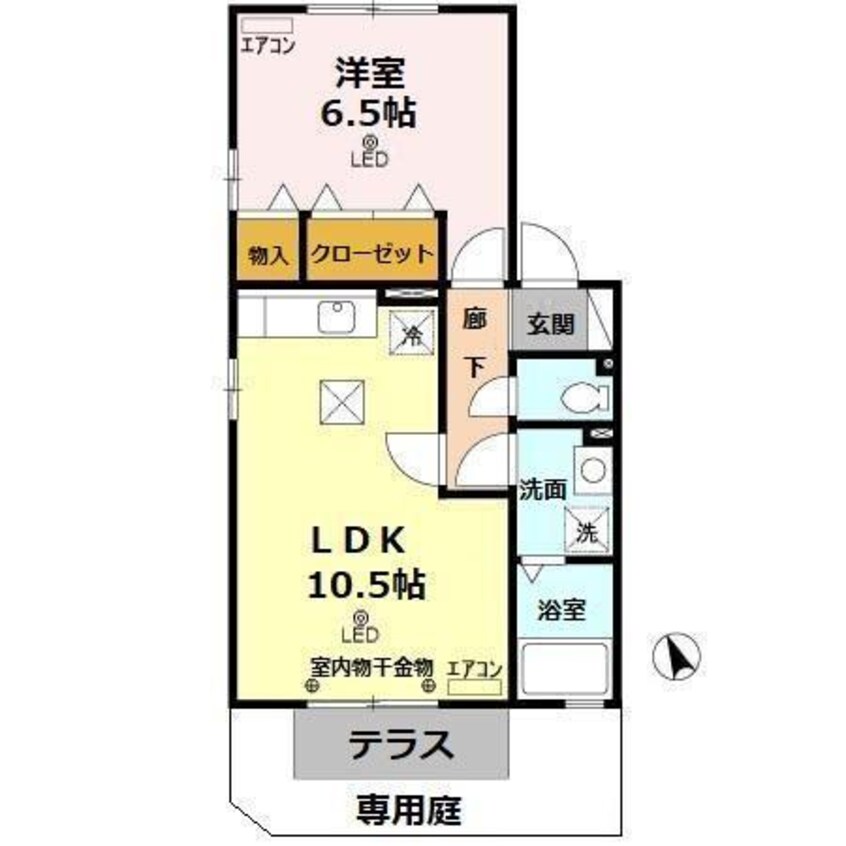 間取図 グランシャリオ　Ⅲ（深谷市国済寺64）