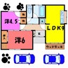 小曽根貸家（熊谷市小曽根） 2LDKの間取り