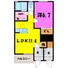 リッチモンド（熊谷市平戸） 1LDKの間取り