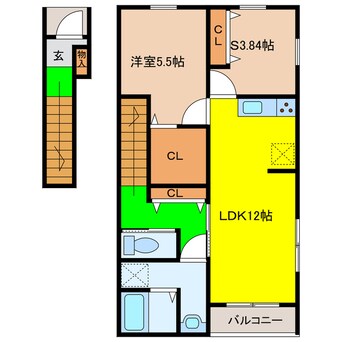 間取図 リーブルファイン行田駅前（行田市清水町）