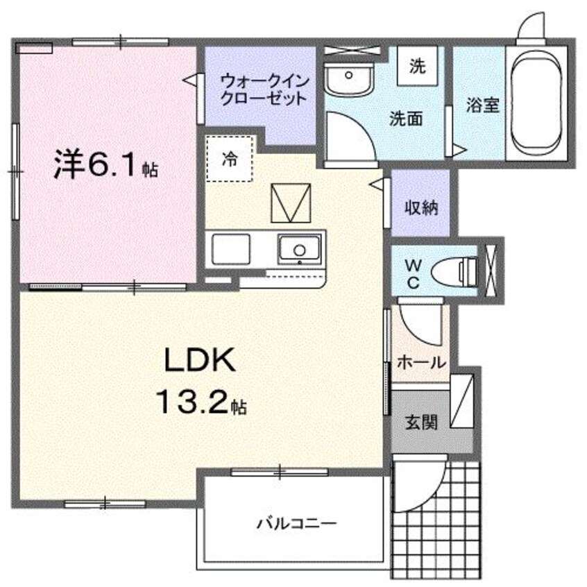 間取図 メゾン　ミモザⅡ （熊谷市拾六間）