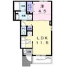 バルパレー石原A/B（熊谷市石原） 1LDKの間取り