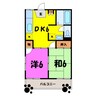 ハイストンB棟（熊谷市石原） 2DKの間取り