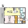 Noble villa 弥生（熊谷市弥生） 1LDKの間取り