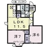 ツイン・ハウスＢ（行田市長野） 2LDKの間取り