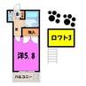 ソレイユ若葉セブンワン（鶴ヶ島市富士見） 1Kの間取り