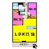 APL Ⅳ（アルムプレミアムリビングⅣ） 2LDKの間取り