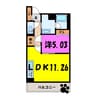 APL Ⅳ（アルムプレミアムリビングⅣ） 1LDKの間取り