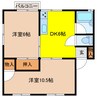 エトアール上柴（深谷市上柴町西） 2DKの間取り