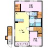プランドール慶 2LDKの間取り