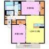 ステラコートＫ 2LDKの間取り