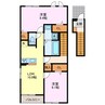 シャルール北浦 2LDKの間取り