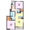 シャルール北浦 2LDKの間取り