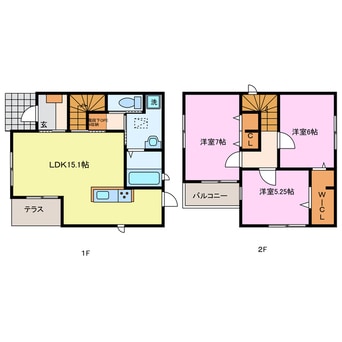 間取図 平中町３１２ＫＯＤＡＴＥＸⅤ－Ａ