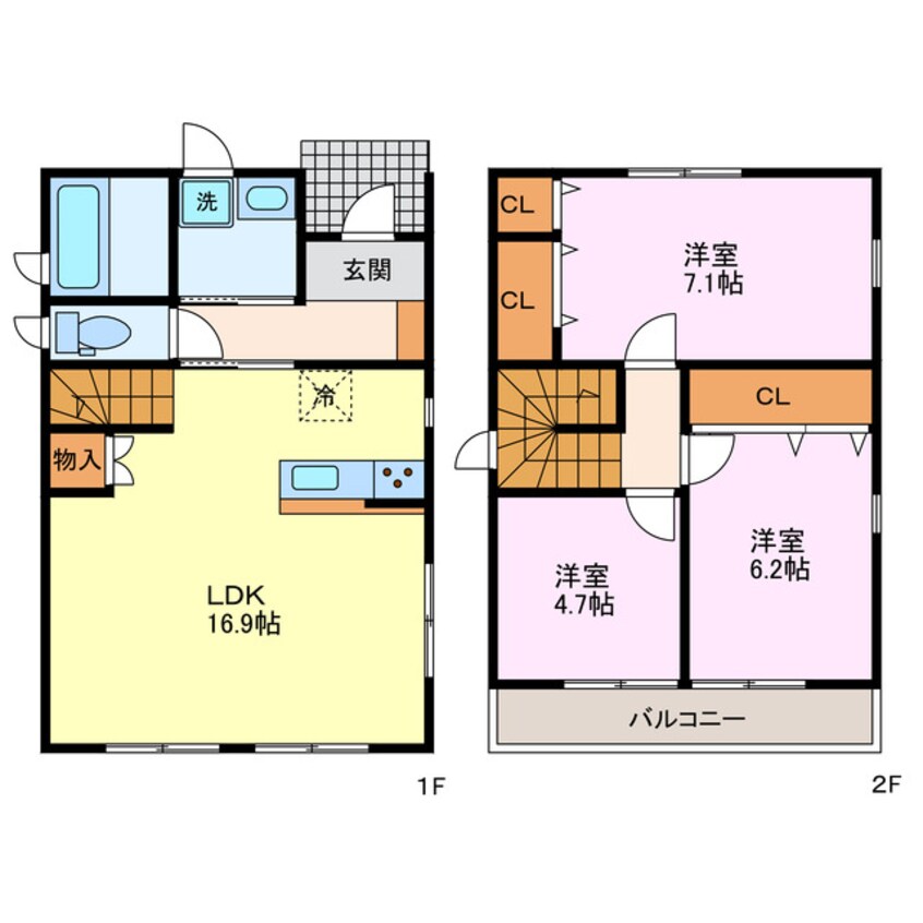 間取図 アリビア城町A