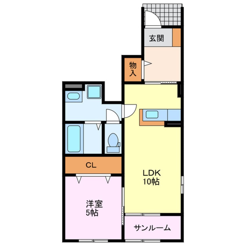 間取図 ブル－ジュA