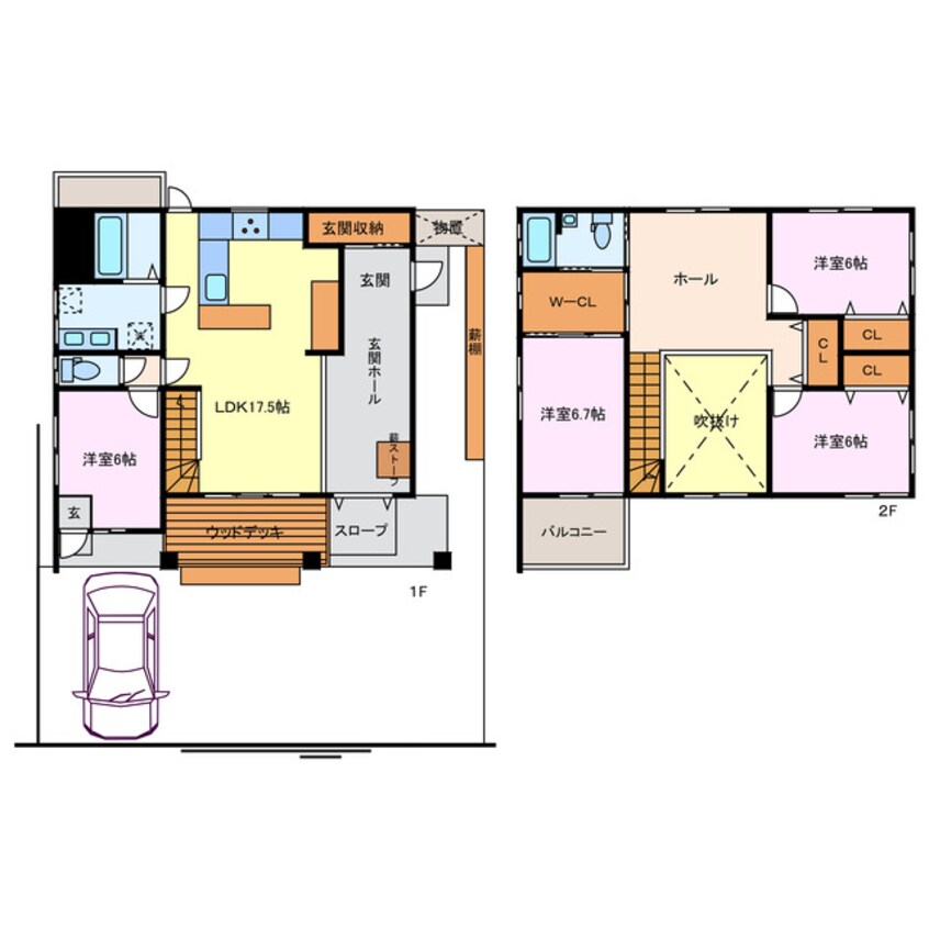間取図 春日焼田貸家